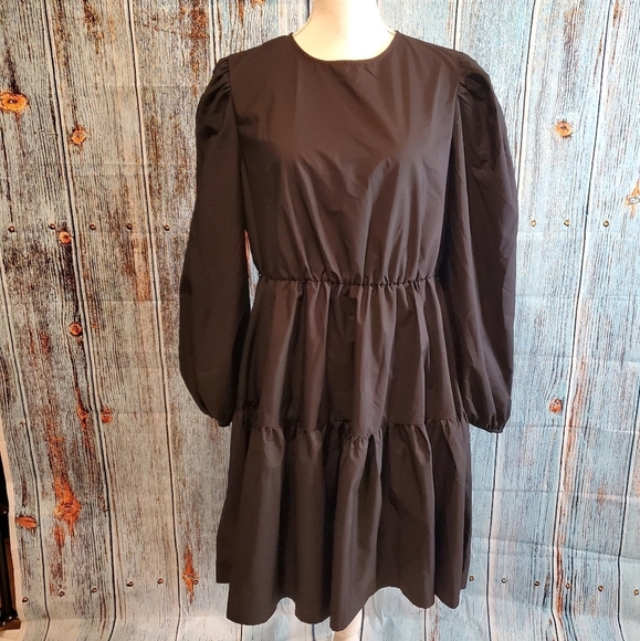 SHEIN Women's Lantern Sleeve Ruffle Hem Dress - Picture 5 of 13